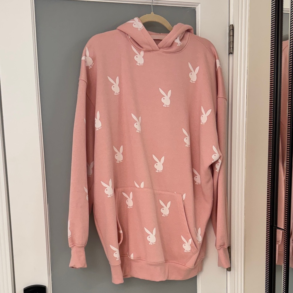 PLAYBOY Pink Bunny Logo Hoodie